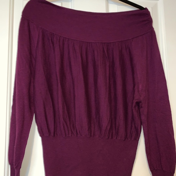 Free People Sweaters - Free People off shoulder xs wine sweater